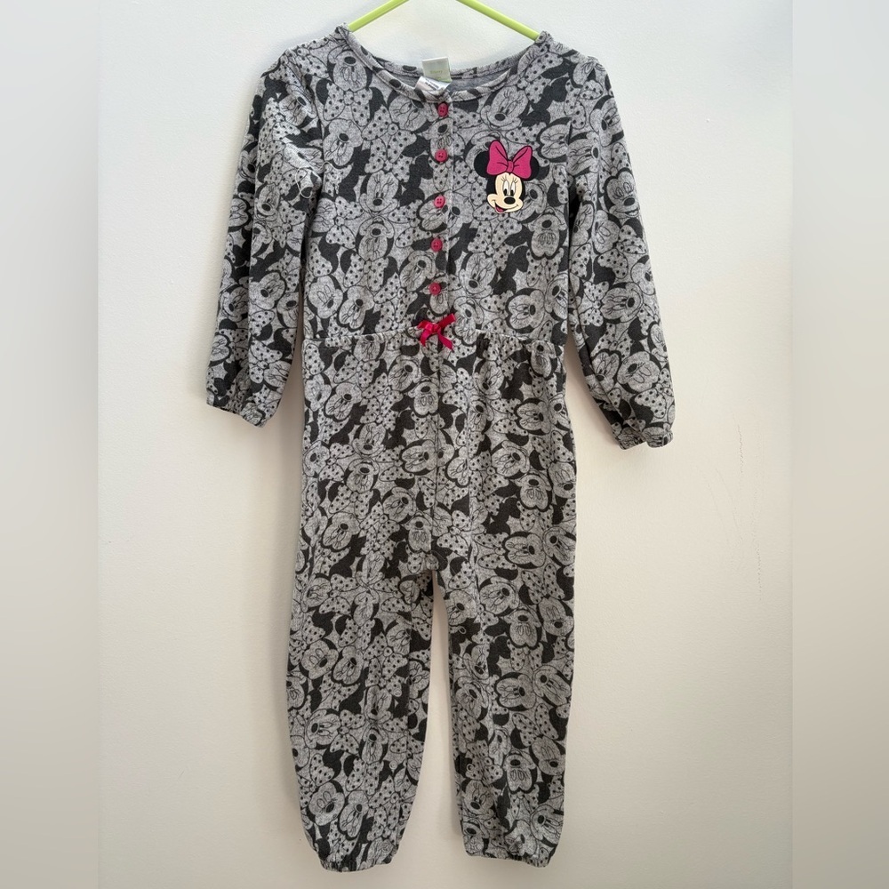 Disney Minnie Romper 24M Grey Button Front Outfit 🐭💕